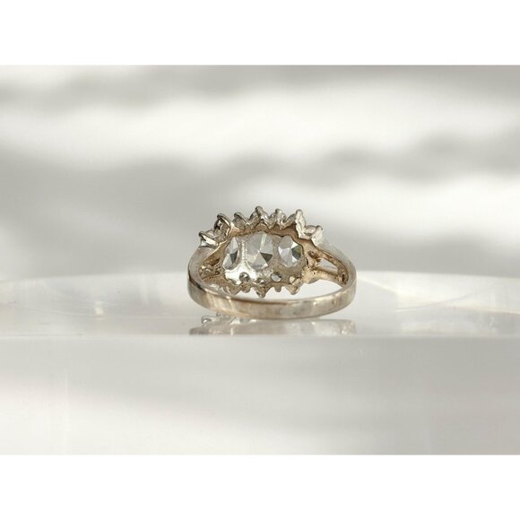 Cocktail Style Multi Gemstone Chunky 925 Sterling Silver Vintage Ring - sz 7 - Picture 4 of 16